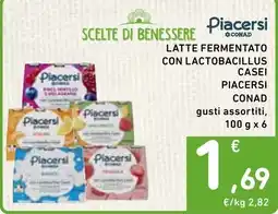 Spazio Conad Latte fermentato con Lactobacillus Casei Piacersi offerta