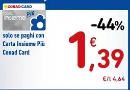 Spazio Conad Carta Insieme Più Conad Card offerta
