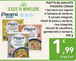 Spazio Conad PIATTO BILANCIATO PIACERSI CONAD offerta