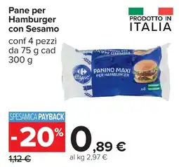 Carrefour Panino Maxi per Hamburger offerta