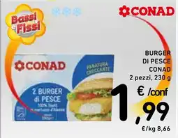 Spazio Conad Burger di pesce CONAD offerta