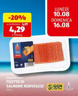 ALDI Golden Seafood Filetto di Salmone Norvegese offerta