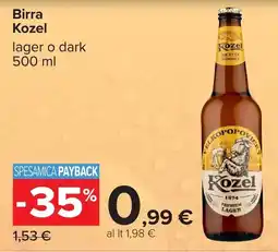 Carrefour Birra Kozel offerta