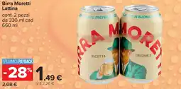 Carrefour Birra Moretti Lattina offerta