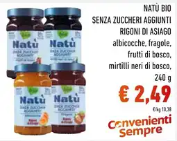 Spazio Conad NATÙ BIO SENZA ZUCCHERI AGGIUNTI offerta