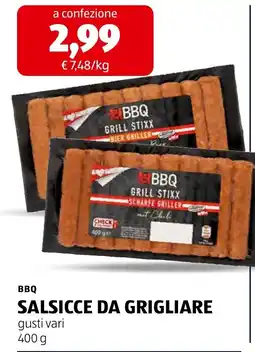 ALDI BBQ SALSICCE DA GRIGLIARE offerta