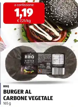 ALDI BBQ BURGER AL CARBONE VEGETALE offerta