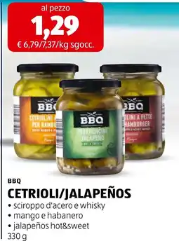ALDI BBQ CETRIOLI/JALAPEÑOS offerta
