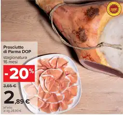 Carrefour Prosciutto di Parma DOP offerta