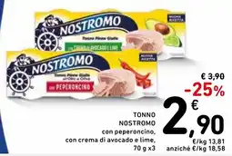 Spazio Conad TONNO NOSTROMO con peperoncino, con crema di avocado e lime offerta