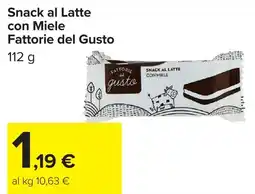 Carrefour Snack al Latte con Miele Fattorie del Gusto offerta