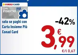 Spazio Conad Carta Insieme Più Conad Card offerta