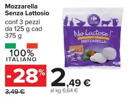Carrefour Mozzarella Senza Lattosio offerta
