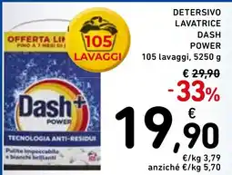 Spazio Conad Detersivo lavatrice Dash Power offerta