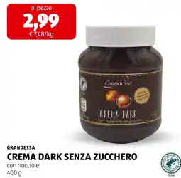 ALDI Grandessa Crema Dark Senza Zucchero offerta