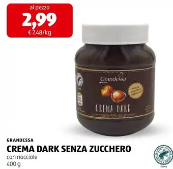 ALDI Grandessa Crema Dark Senza Zucchero offerta