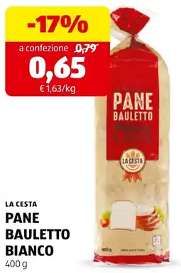 ALDI LA CESTA PANE BAULETTO BIANCO offerta
