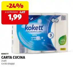 ALDI KOKETT CARTA CUCINA offerta