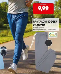 ALDI UP2FASHION MEN PANTALONI JOGGER DA UOMO offerta