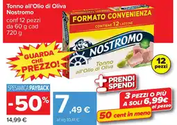 Carrefour Tonno all'Olio di Oliva Nostromo offerta
