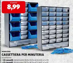 ALDI WORKZONE CASSETTIERA PER MINUTERIA offerta