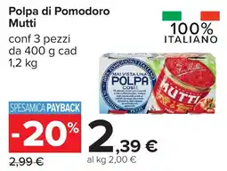 Carrefour Polpa di Pomodoro Mutti offerta