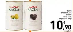 Spazio Conad Olive snocciolate Sacla' verdi, nere offerta