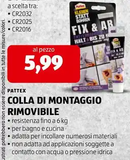ALDI Pattex colla di montaggio rimovibile offerta
