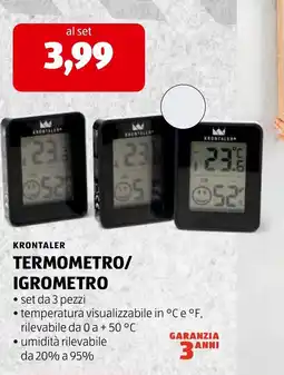 ALDI Krontaler termometro/ igrometro offerta