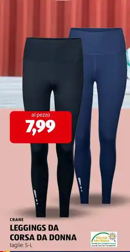 ALDI Crane leggings da corsa da donna offerta
