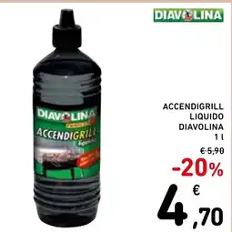 Spazio Conad ACCENDIGRILL LIQUIDO DIAVOLINA offerta