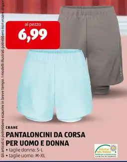 ALDI CRANE PANTALONCINI DA CORSA PER UOMO E DONNA offerta