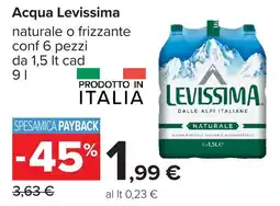 Carrefour Acqua Levissima offerta