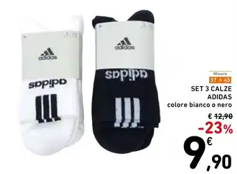 Spazio Conad SET 3 CALZE ADIDAS offerta