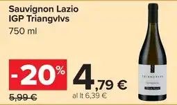 Carrefour Sauvignon Lazio IGP Triangvlys offerta