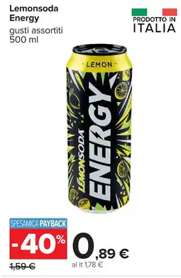 Carrefour Lemonsoda Energy offerta