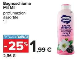 Carrefour Bagnoschiuma Mil Mil offerta