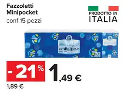 Carrefour Fazzoletti Minipocket offerta