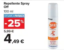 Carrefour Repellente Spray Off offerta