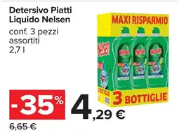 Carrefour Detersivo Piatti Liquido Nelsen offerta