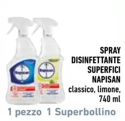 Spazio Conad Spray disinfettante superfici Napisan offerta