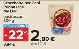 Carrefour Crocchette per Cani Purina One My Dog offerta