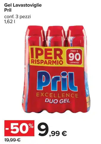 Carrefour Gel Lavastoviglie Pril offerta