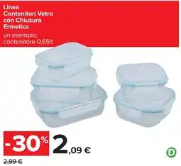 Carrefour Linea Contenitori Vetro con Chiusura Ermetica offerta