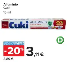 Carrefour Alluminio Cuki offerta