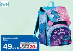 Carrefour Zaino Sdoppiabile Stitch offerta