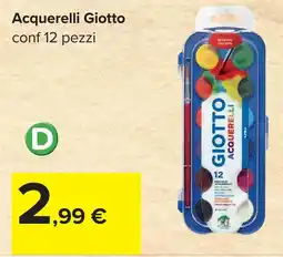 Carrefour Acquerelli Giotto offerta
