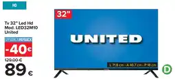 Carrefour Tv 32" Led Hd United offerta