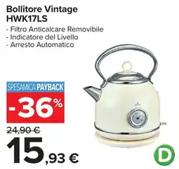 Carrefour Bollitore Vintage HWK17LS offerta