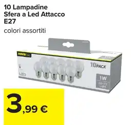 Carrefour Lampadine Sfera a Led Attacco E27 offerta